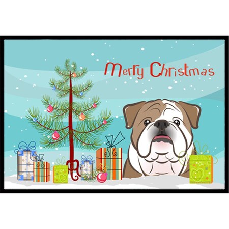 Carolines Treasures Christmas Tree & English Bulldog Indoor or Outdoor Mat, 18 x 27 CA78518